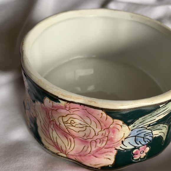 Vintage Floral Chinoiserie Trinket Box - Picture 12 of 15